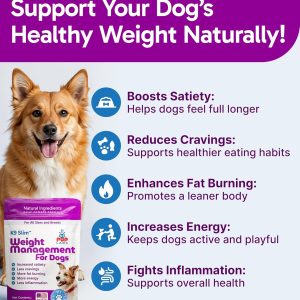 Alternative view of K9 Slim Dog Weight Loss Supplement, Natural Weight Management Dog Food Topper for Less Cravings, More Fat Burning and Energy, 2.14 oz Bag