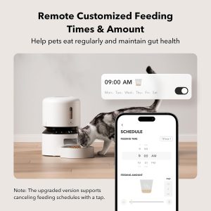 Alternative view of PETLIBRO Automatic Cat Feeder, 5G WiFi Automatic Pet Feeder with Freshness Preservation, 3L Timed Cat Feeders for Dry Food, Up to 48 Portions 10 Meals Per Day, Granary Pet Feeder for Cat/Dog, White